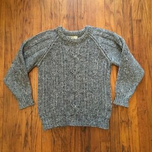 Moriarty Textiles Wool Cable Knit Sweater Unisex Handloomed Ireland Size S/M